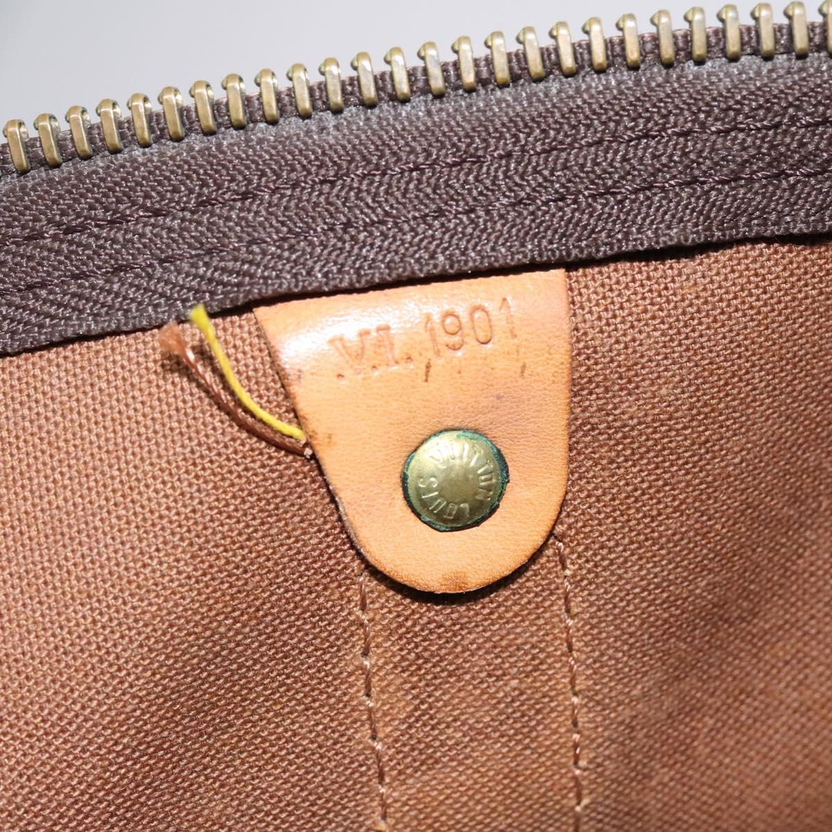 Louis Vuitton Keepall Bag Monogram Canvas, BROWN, CANVAS, Travel bag