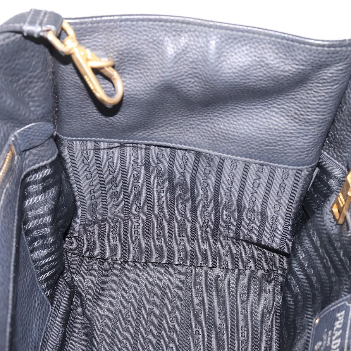 Prada Front Pocket Convertible Vitello Daino, Black, Leather, Tote Bag