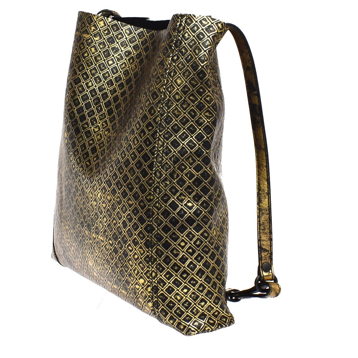 Bottega Veneta Messenger Butterfly Intrecciomirage Intarsio Leather, Gold, Leather, Handbag