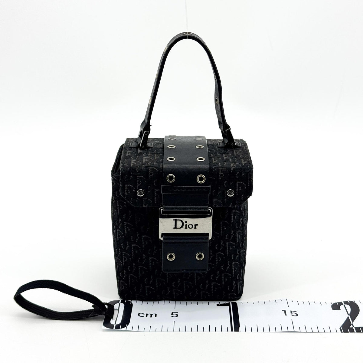 Christian Dior Trotter Canvas, Black, Canvas, Handbag