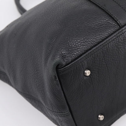 Burberry Black Label Leather, Black, Leather, Tote Bag
