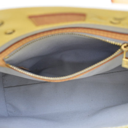 Louis Vuitton Reade Monogram Vernis, Yellow, Patent Leather, Handbag
