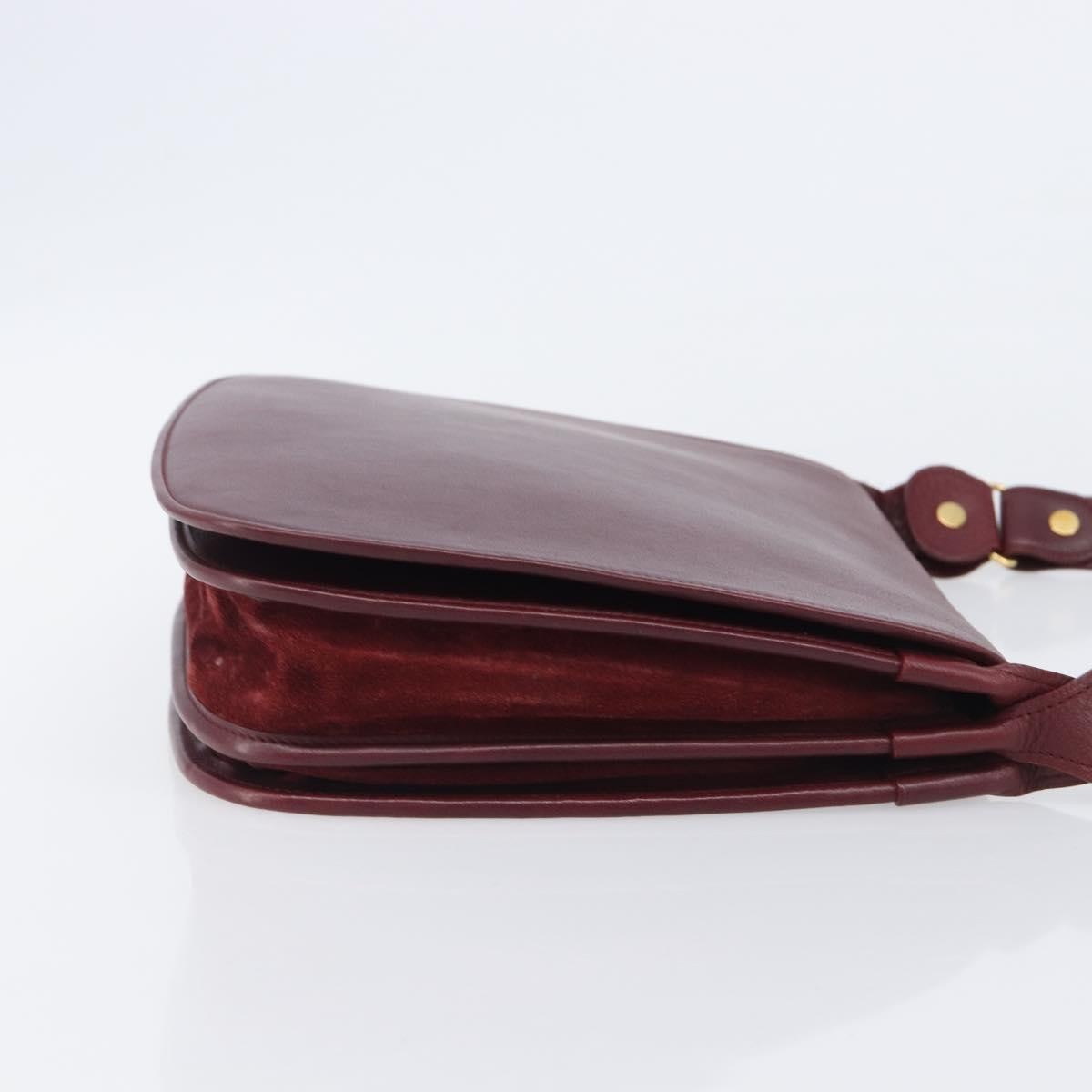 Cartier Must De Cartier Leather, Burgundy, Leather, Shoulder Bag