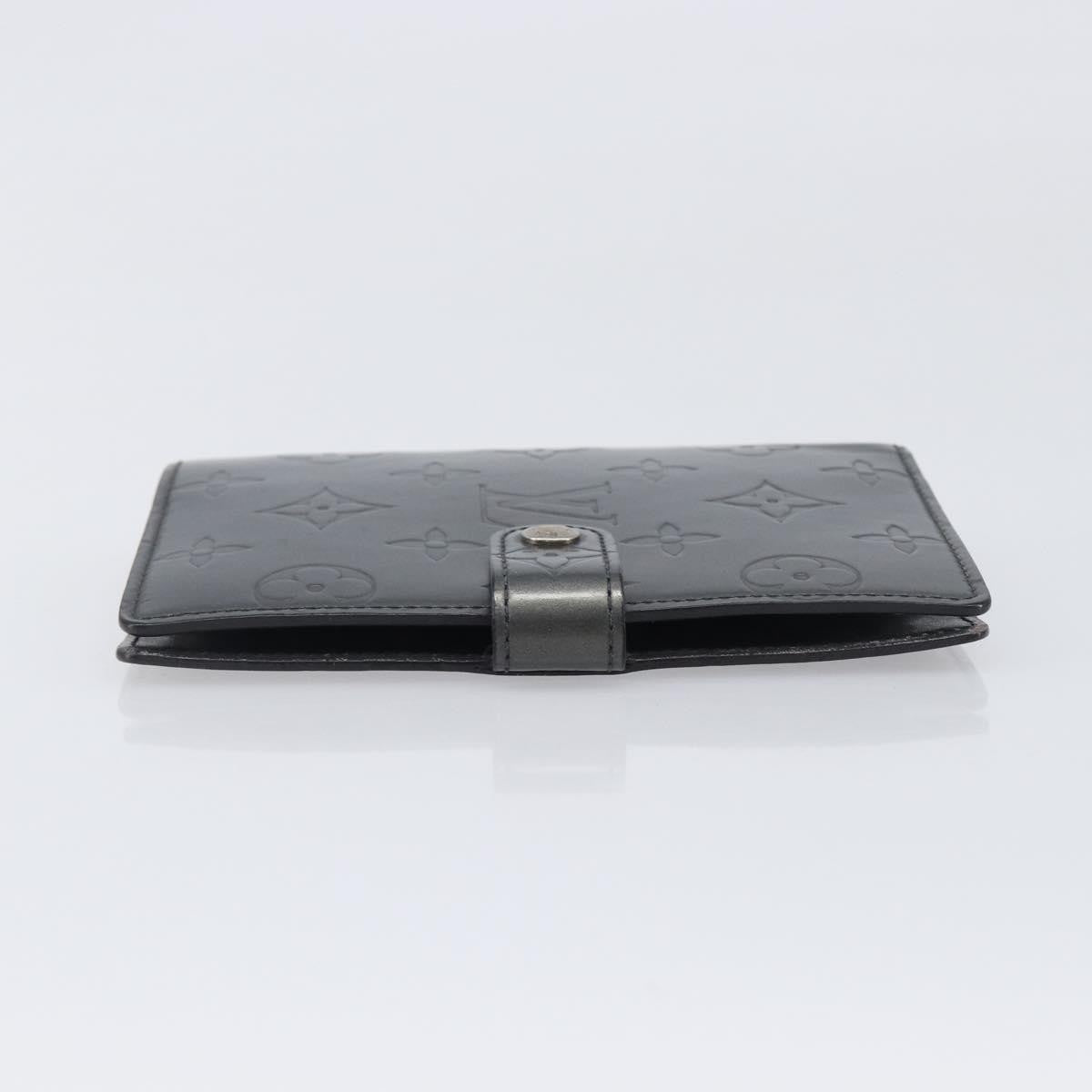 Louis Vuitton Agenda Cover Patent Leather, Black, Canvas, Wallet
