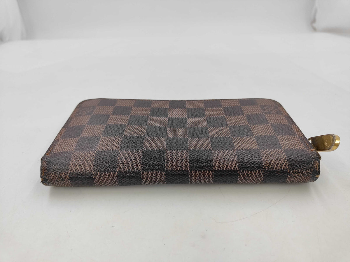 Louis Vuitton Zippy Damier, Brown, Canvas, Wallet