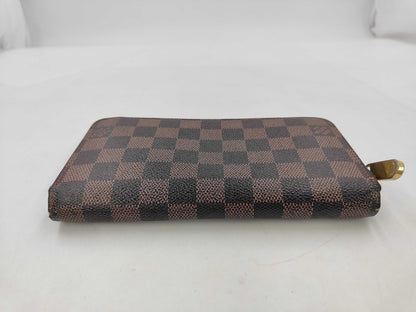 Louis Vuitton Zippy Damier, Brown, Canvas, Wallet