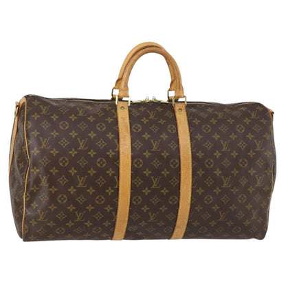 Louis Vuitton Keepall Bag Monogram Canvas, BROWN, CANVAS, Travel bag