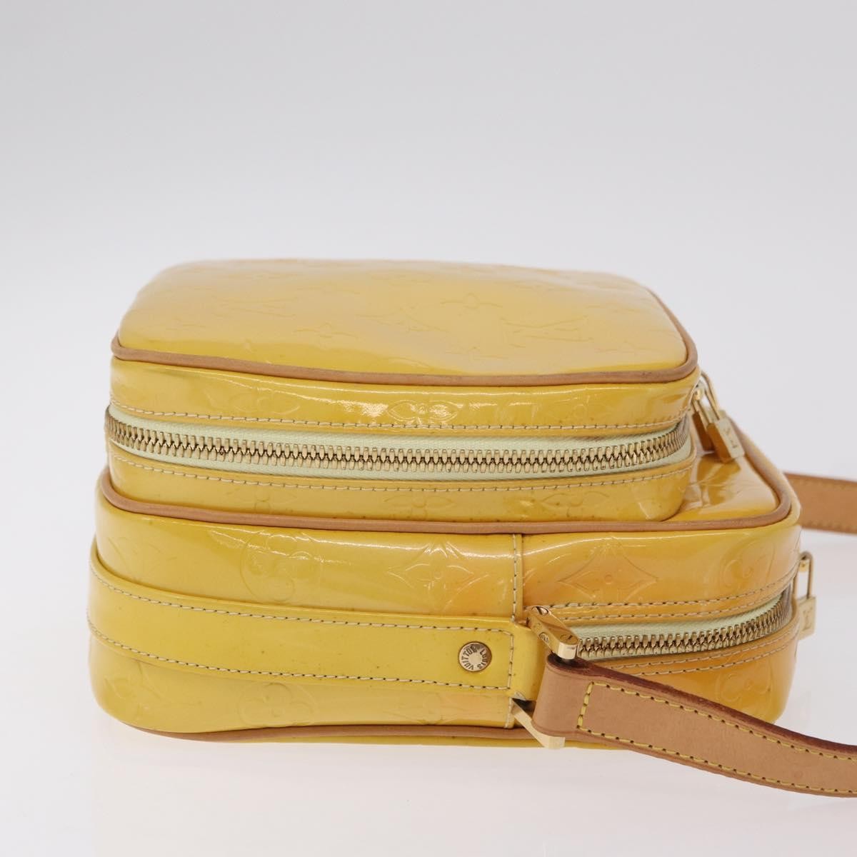 Louis Vuitton Wooster Monogram Vernis, Yellow, Patent Leather, Handbag