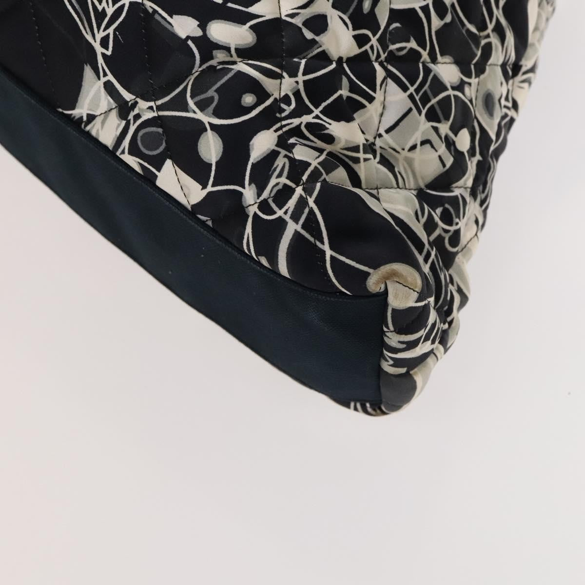 Chanel Kaleidoscope Chain Quilted Printed Satin, Black, Silk, Tote Bag