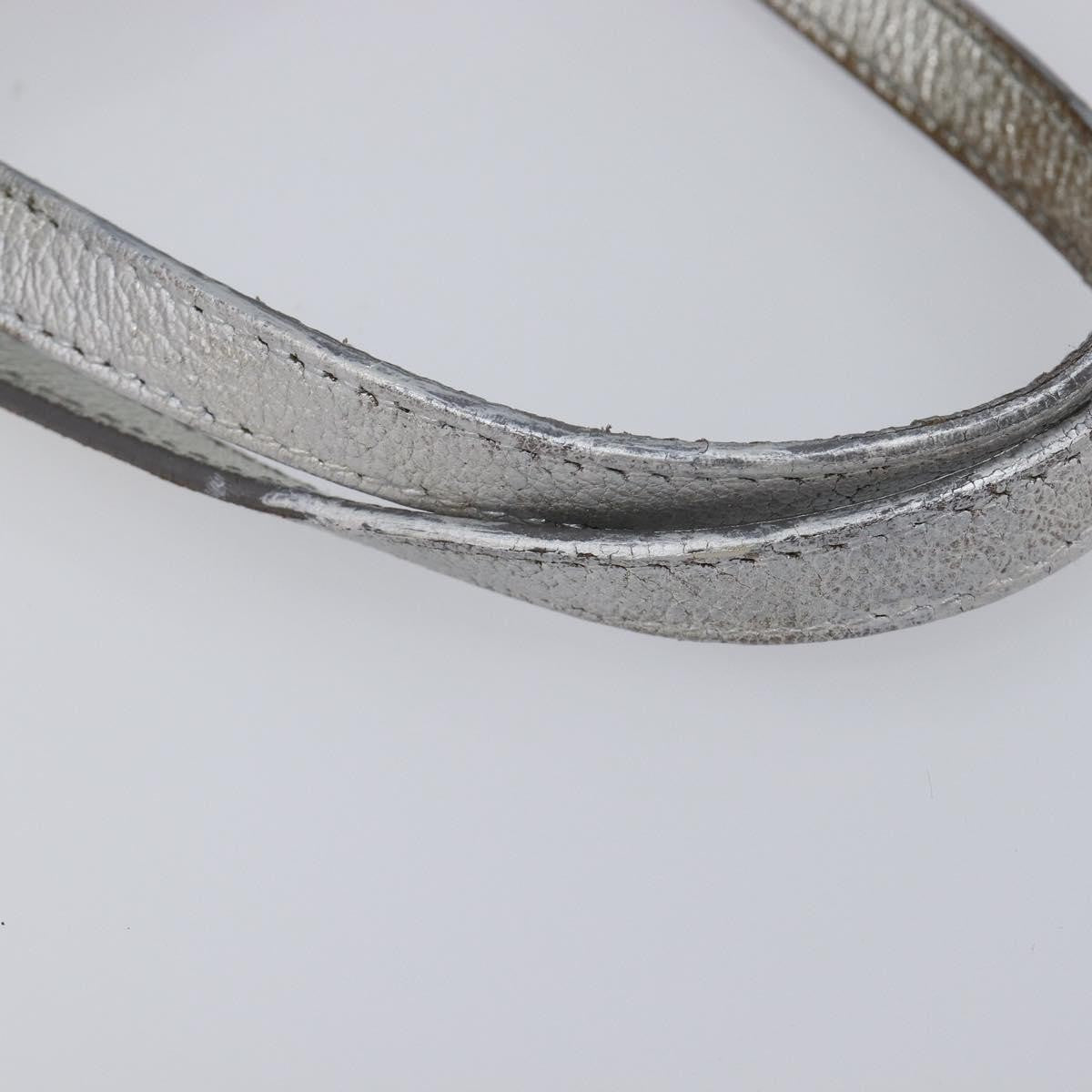Balenciaga Everyday Glitter Leather, Silver, Leather, Tote Bag