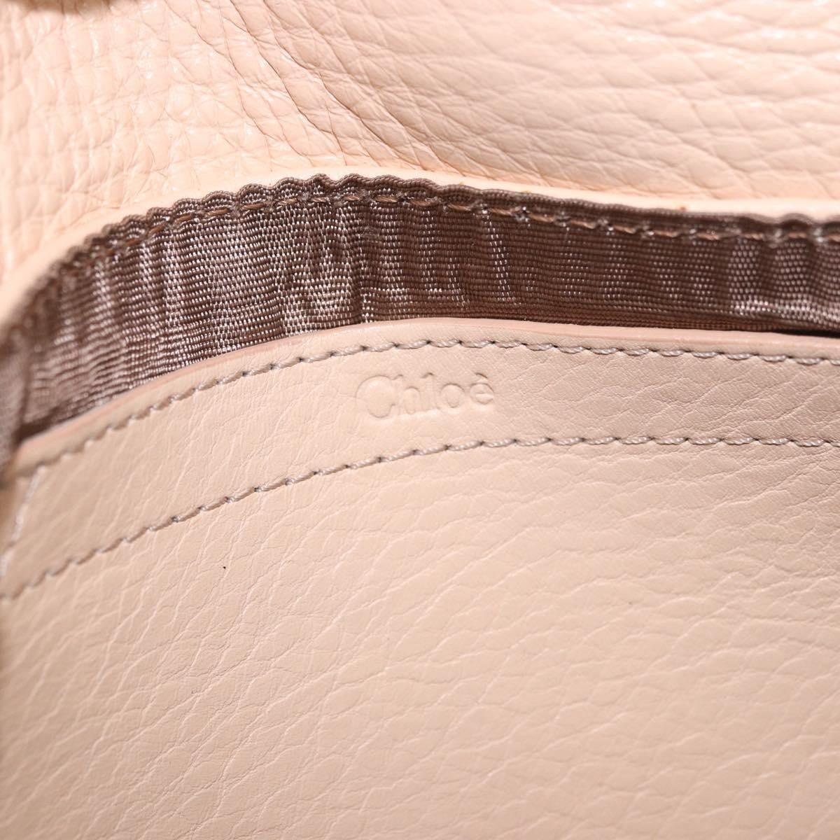 Chloe Lily Leather, Beige, Leather, Shoulder Bag