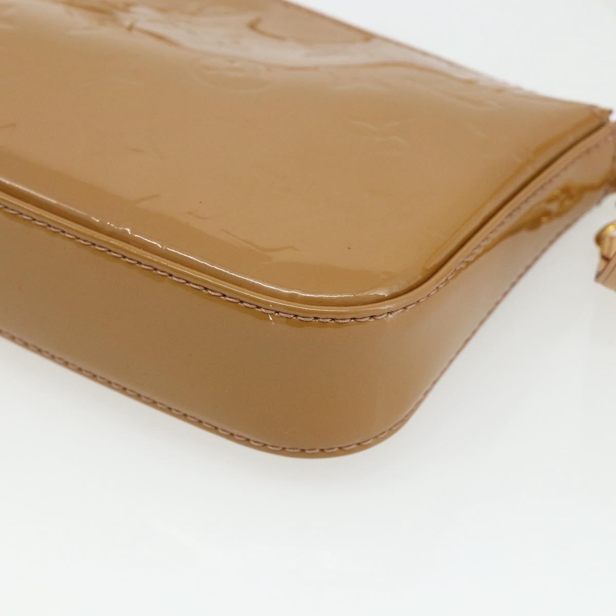 Louis Vuitton Pochette Accessoires NM Monogram Vernis, Brown, Patent Leather, Clutch
