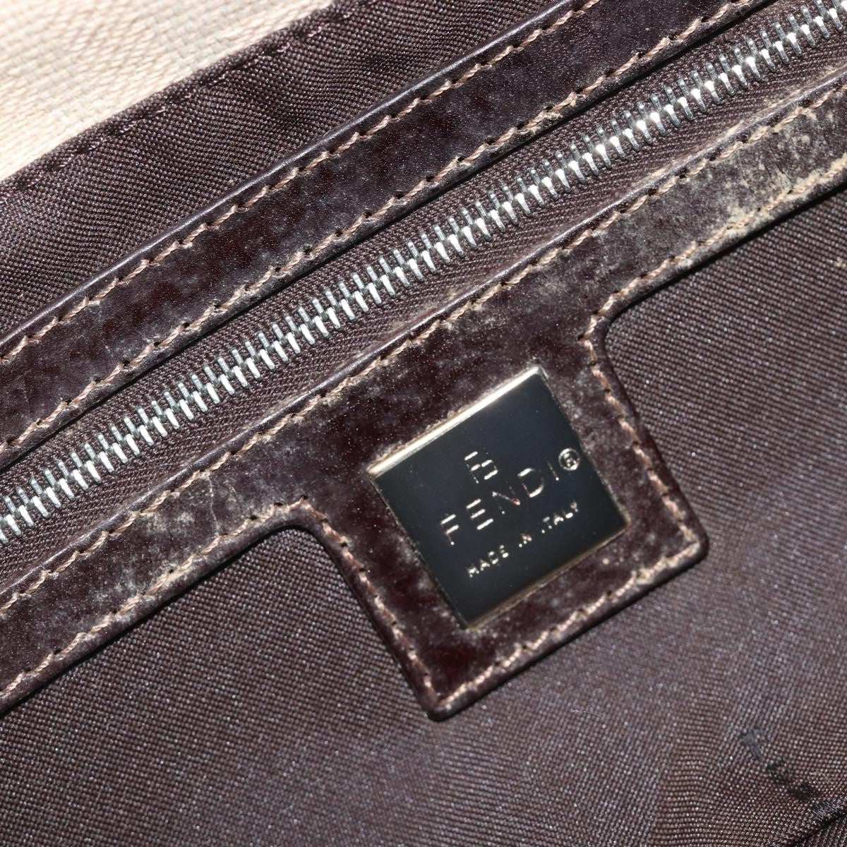 Fendi Baguette Zucca Canvas, Beige, Canvas, Handbag