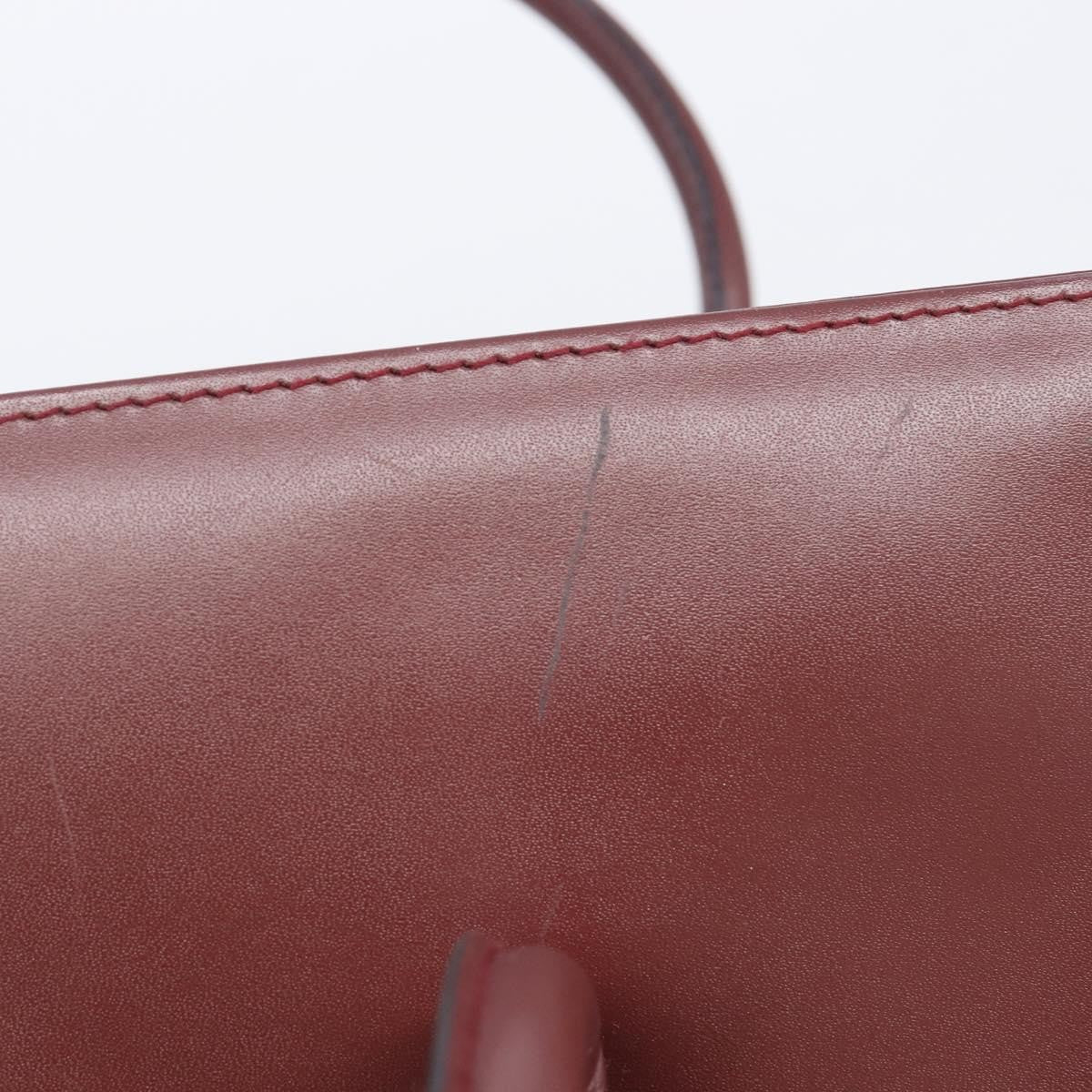 Cartier Must Line Leather, Burgundy, Leather, Handbag