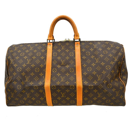 Louis Vuitton Keepall Monogram, Brown, Canvas, Travel Bag