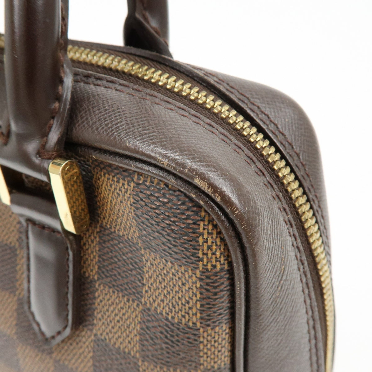 Louis Vuitton Triana Damier, Brown, Canvas, Handbag