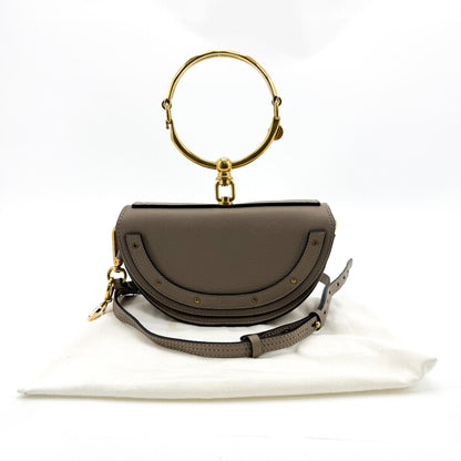 Chloe Nile Leather, Brown, Leather, Crossbody Bag