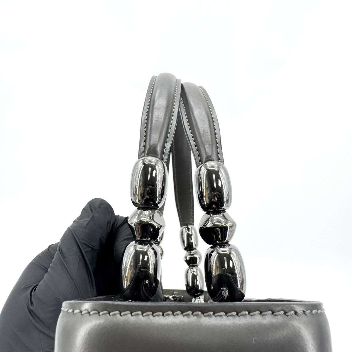 Christian Dior Malice Leather, Black, Calfskin, Handbag