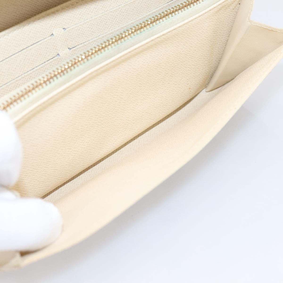 Louis Vuitton Sarah Damier, White, Canvas, Wallet