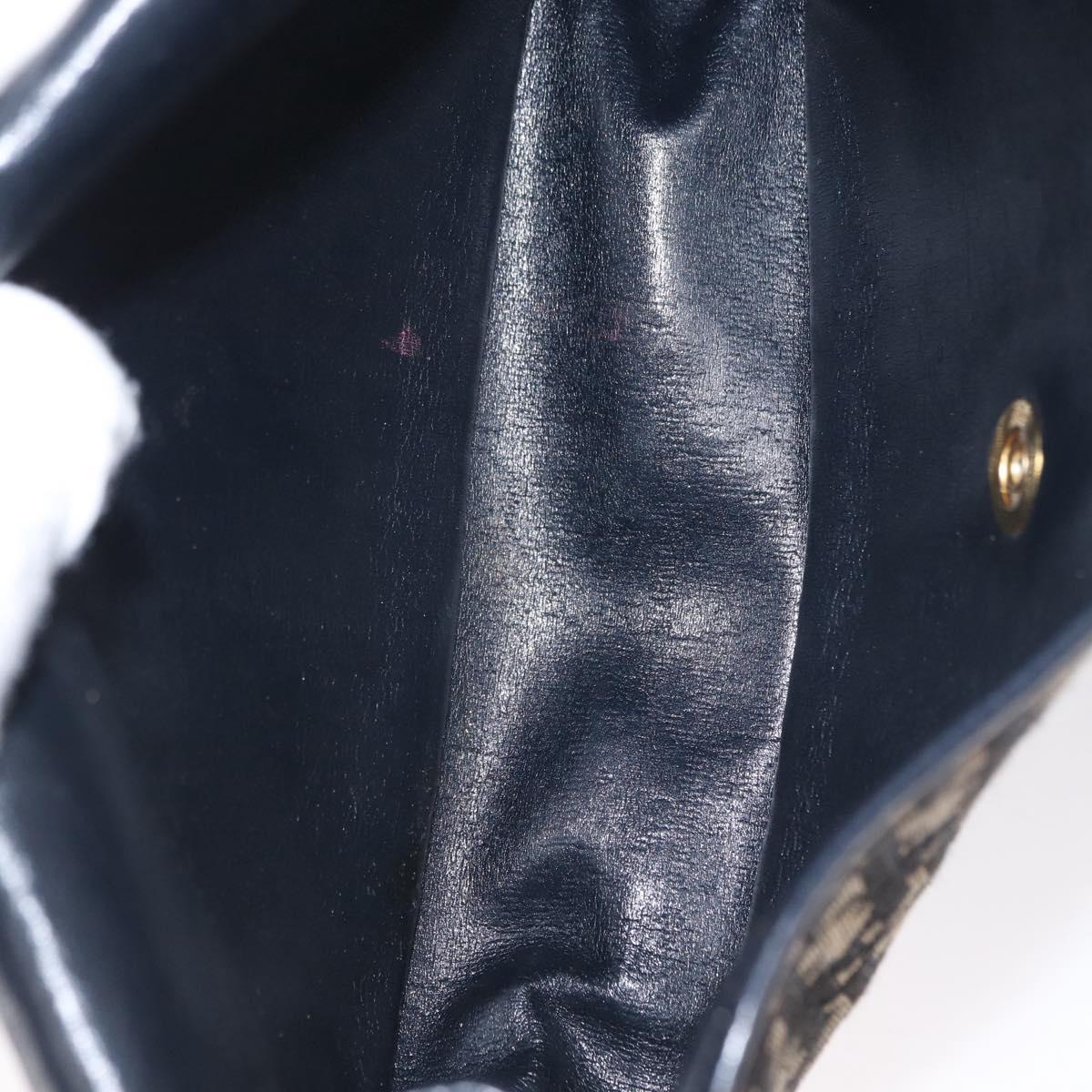 Christian Dior Vintage Trotter Shoulder Bag Canvas, NAVY, CANVAS, Shoulder bag