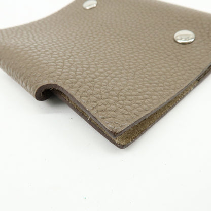 Hermes Ulysses Agenda Cover Leather, Beige, Leather, Briefcase
