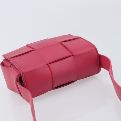 Bottega Veneta Cassette Maxi Intrecciato Leather, Pink, Leather, Crossbody Bag