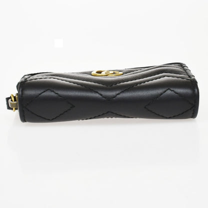 Gucci GG Marmont Zip Around Matelasse Leather, Black, Leather, Wallet