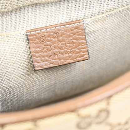 Gucci Bree Disco GG Canvas with Leather, Brown, Canvas, Crossbody Bag