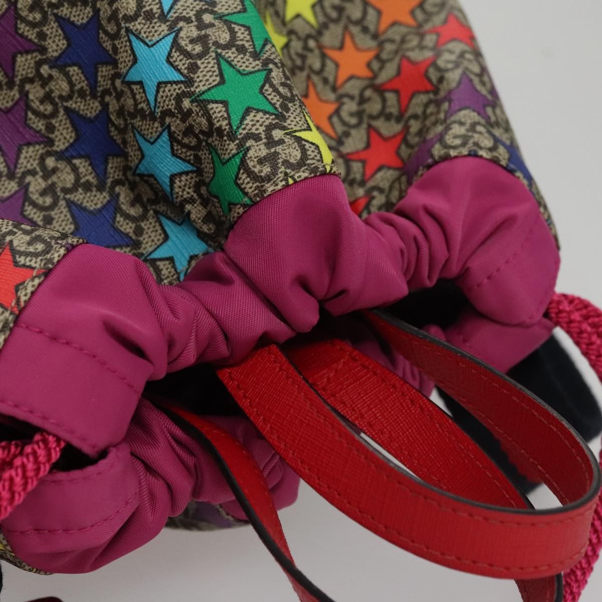 Gucci Children's Drawstring Printed GG Coated Canvas, Multicolour, Canvas, Backpack