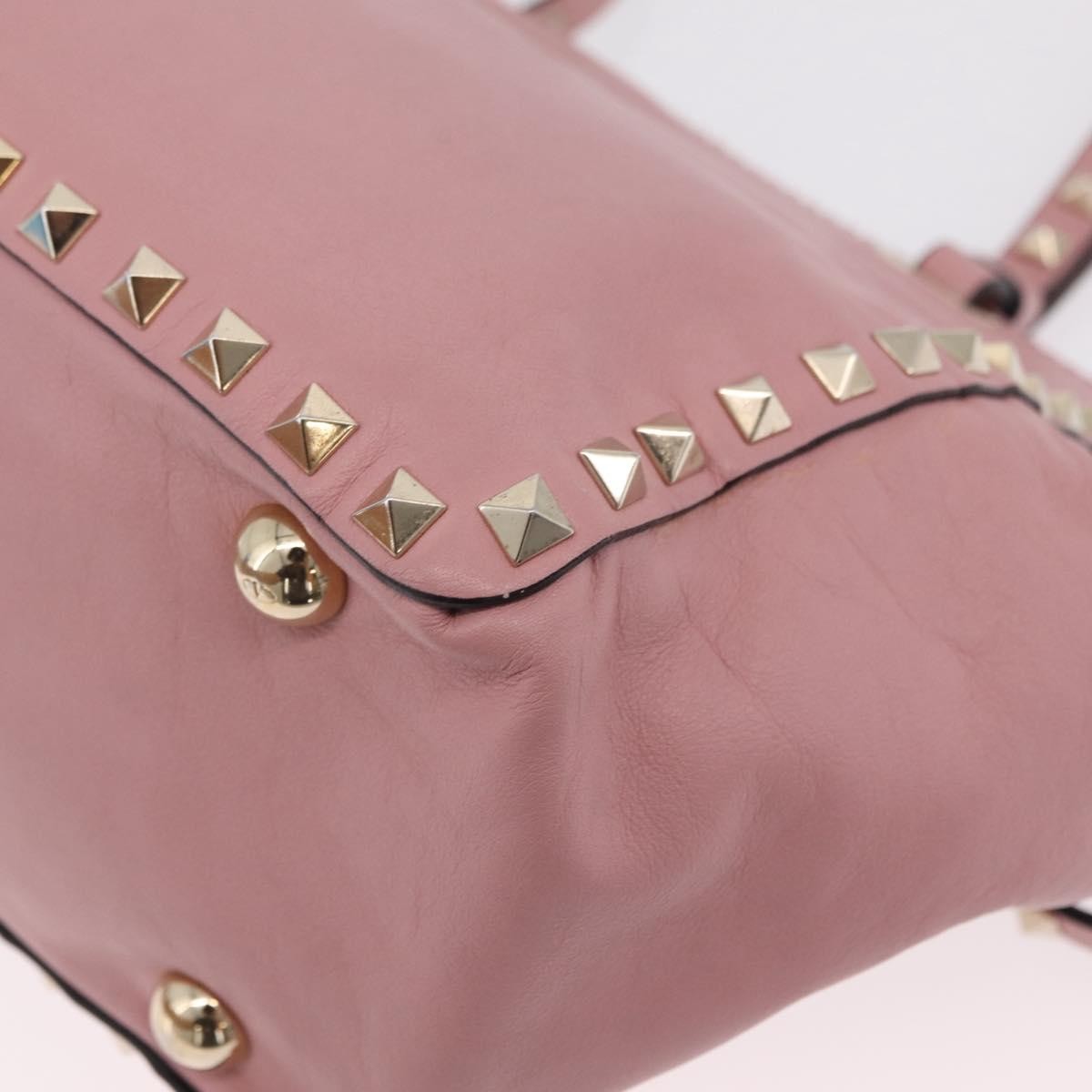 Valentino Garavani Rockstud Soft Leather, Pink, Leather, Tote Bag