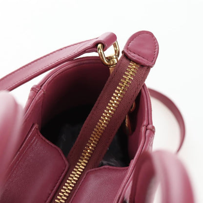 Miu Miu Beau Top Handle Leather, Pink, Leather, Handbag