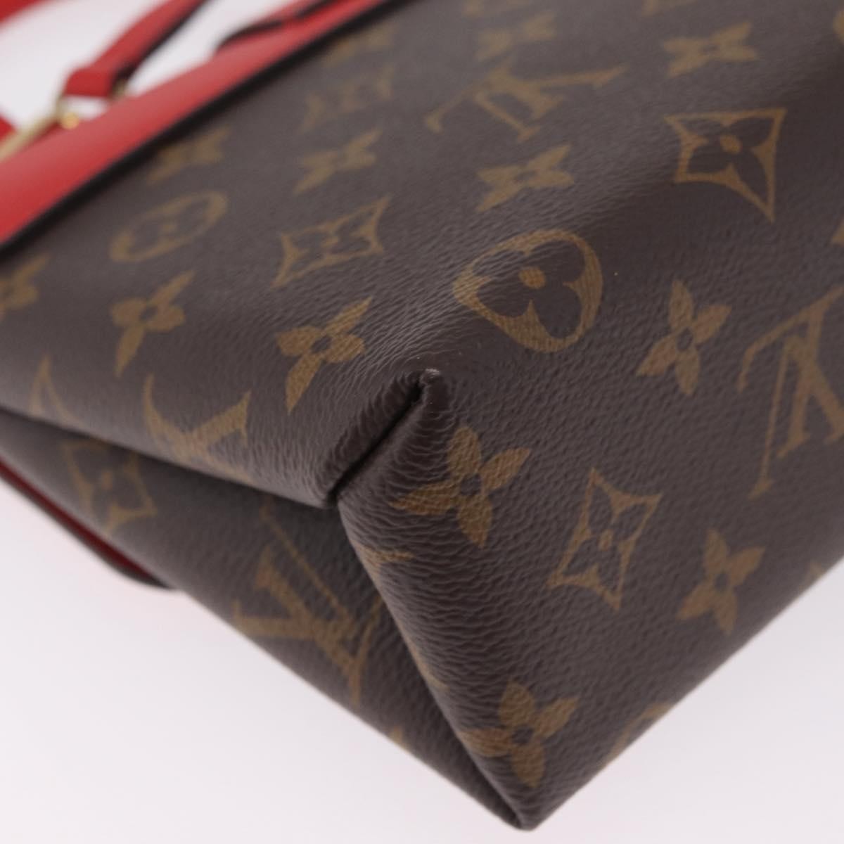 Louis Vuitton Locky Monogram Canvas with Leather, Red, Canvas, Handbag