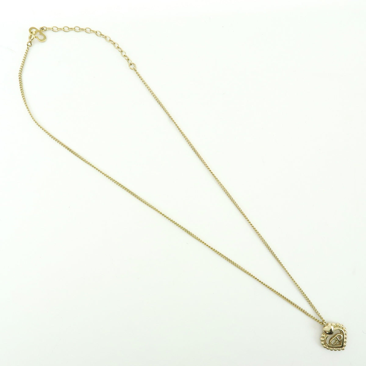 Christian Dior CD Heart Metal, Gold, Gold Plated, Necklace