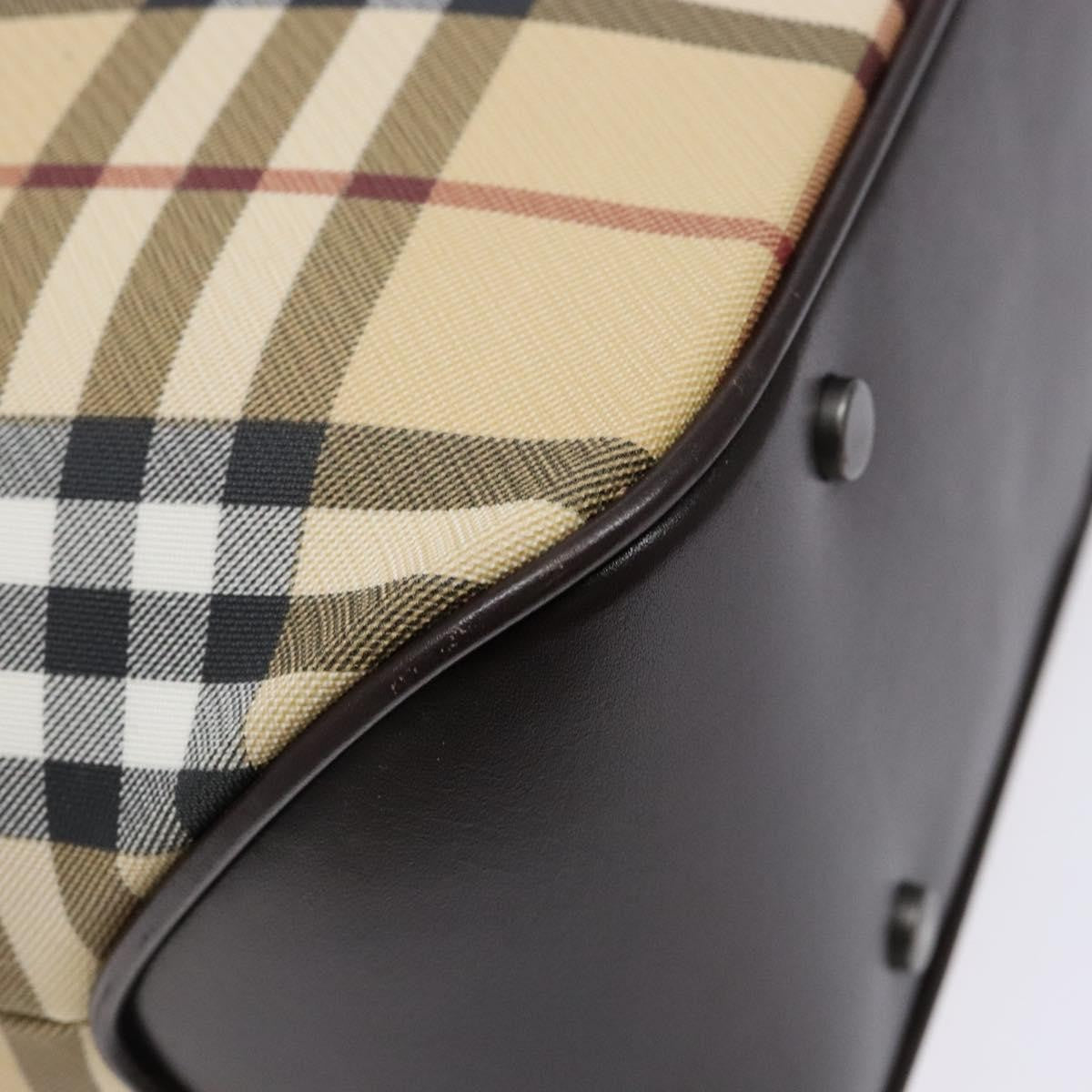 Burberry Vintage Vintage Check Coated Canvas, Beige, Canvas, Tote Bag