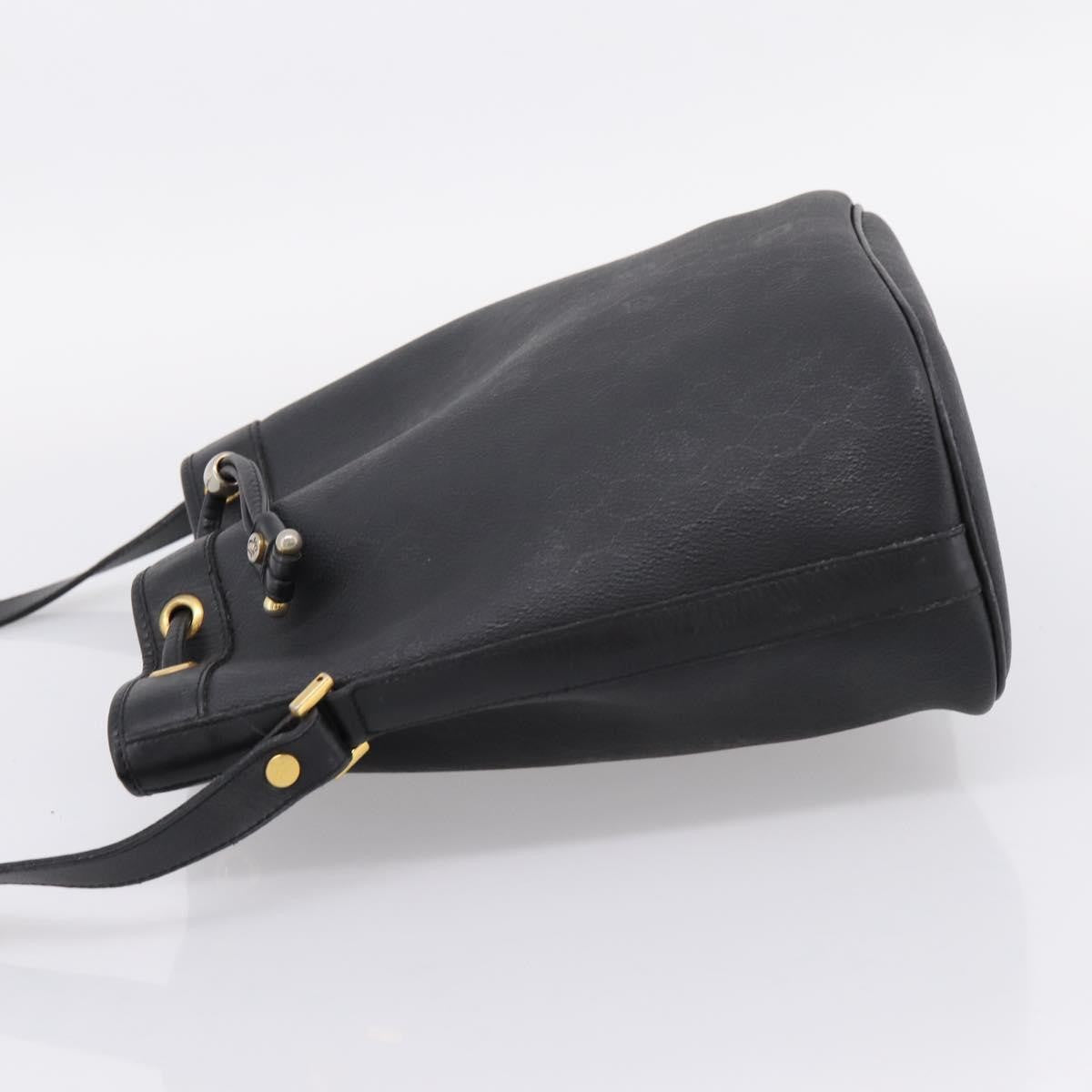Christian Dior Vintage Honeycomb Canvas, Black, Canvas, Shoulder Bag