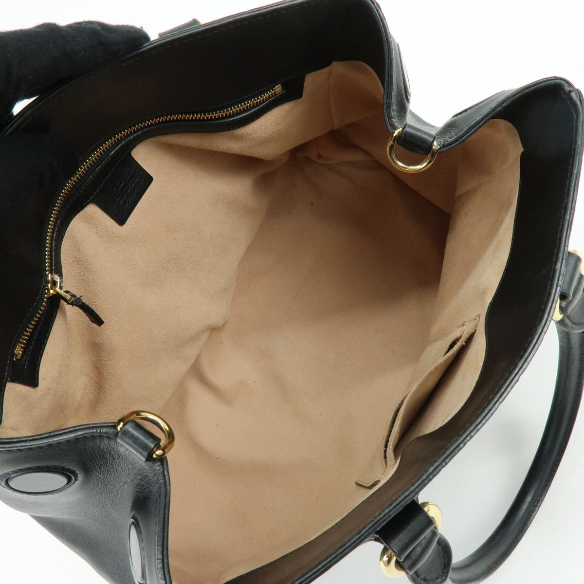 Gucci Soft Signature Convertible Top Handle Guccissima Leather, Black, Leather, Handbag