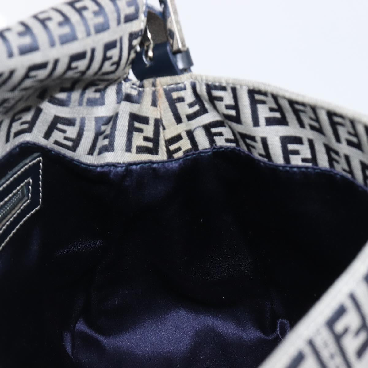 Fendi Zucchino Canvas Mamma Baguette Canvas, Navy, Canvas, Shoulder Bag