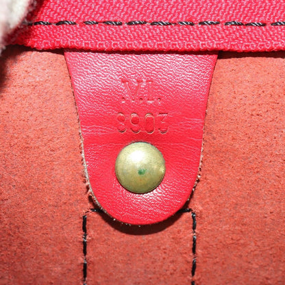 Louis Vuitton Keepall Epi, Red, Leather, Travel Bag