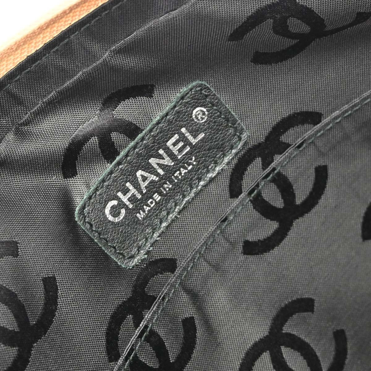 Chanel Cambon Quilted Leather, Beige, Leather, Shoulder Bag