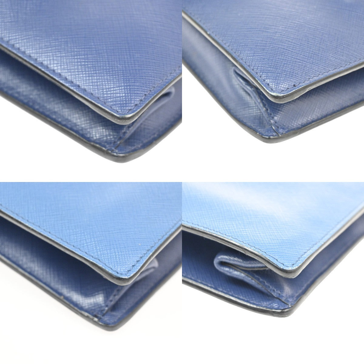 Prada Convertible Sound Top Handle Saffiano Leather, Blue, Leather, Shoulder Bag