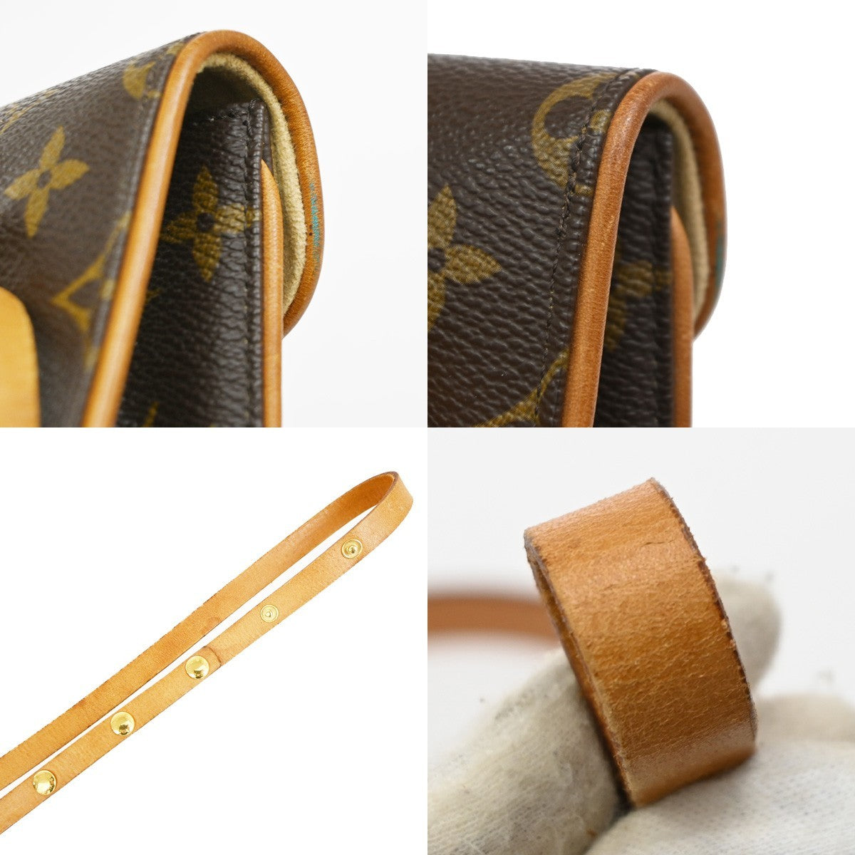 Louis Vuitton Florentine Pochette Damier, Brown, Canvas, Clutch