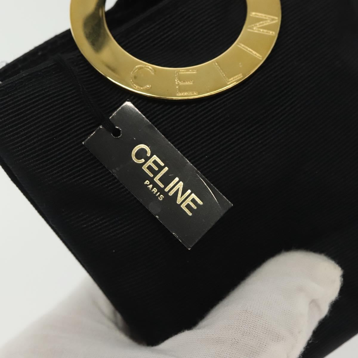 Celine Circle Logo Pouch Nylon, Black, Nylon, Clutch