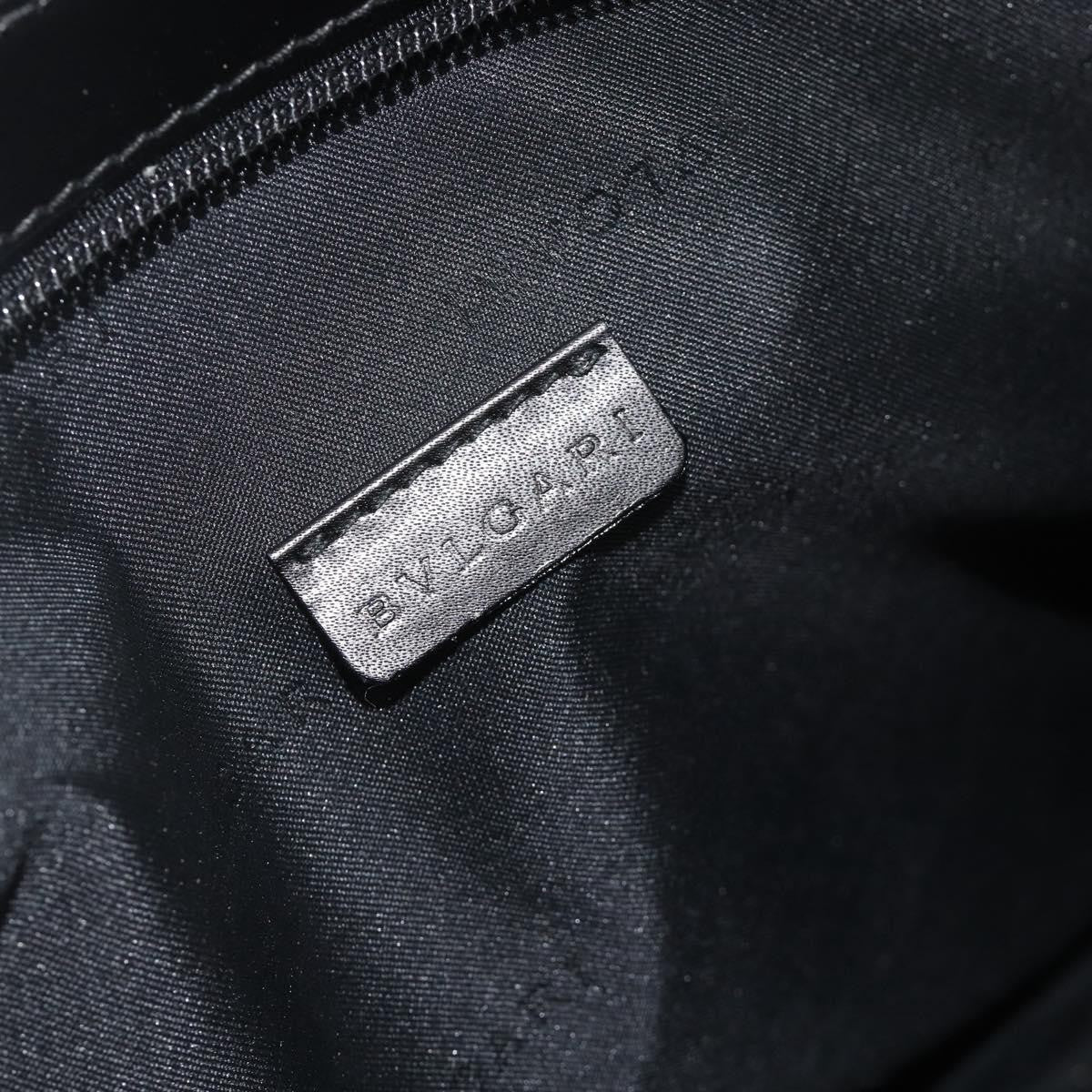 Bvlgari Logomania Canvas, Blue, Canvas, Shoulder Bag