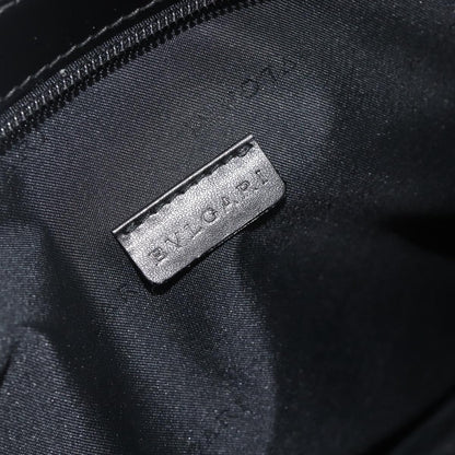 Bvlgari Logomania Canvas, Blue, Canvas, Shoulder Bag