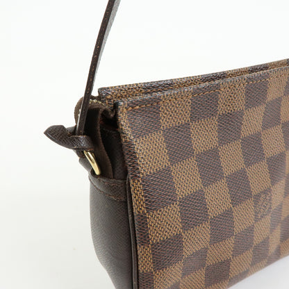 Louis Vuitton Trousse Make Up Damier, Brown, Canvas, Clutch