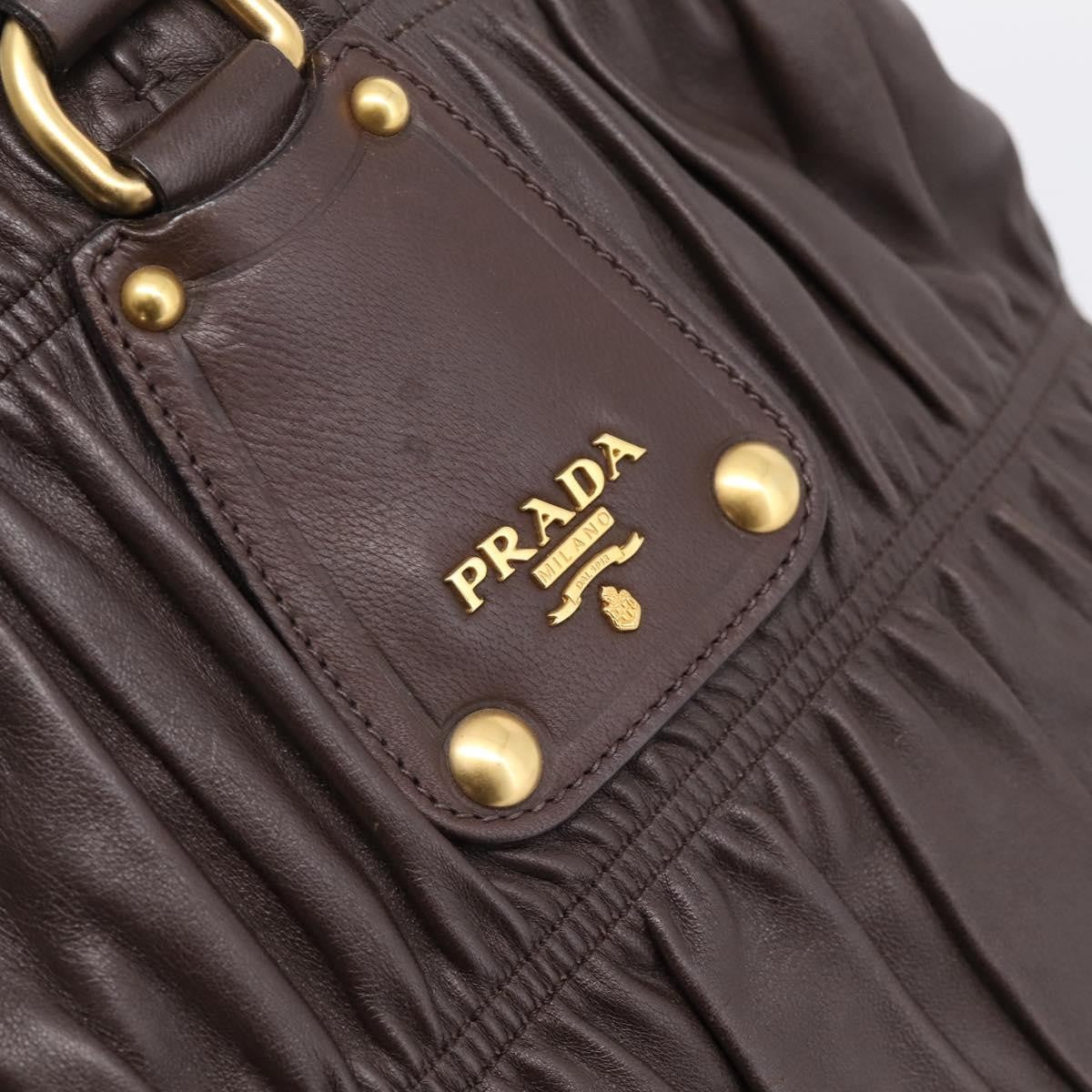 Prada Gaufre Nappa Leather, Brown, Leather, Tote Bag