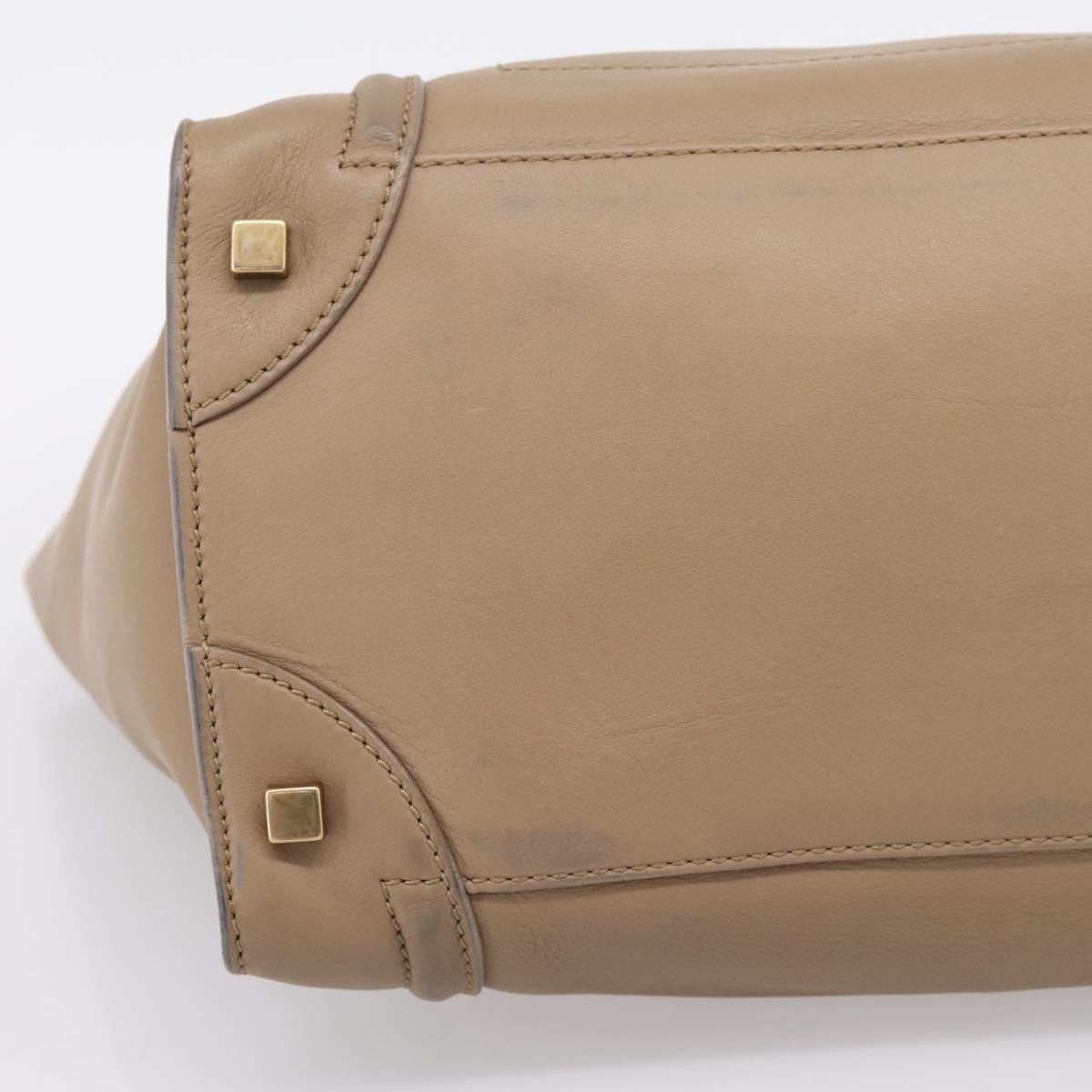 Celine Shopper Luggage Leather, Beige, Leather, Handbag
