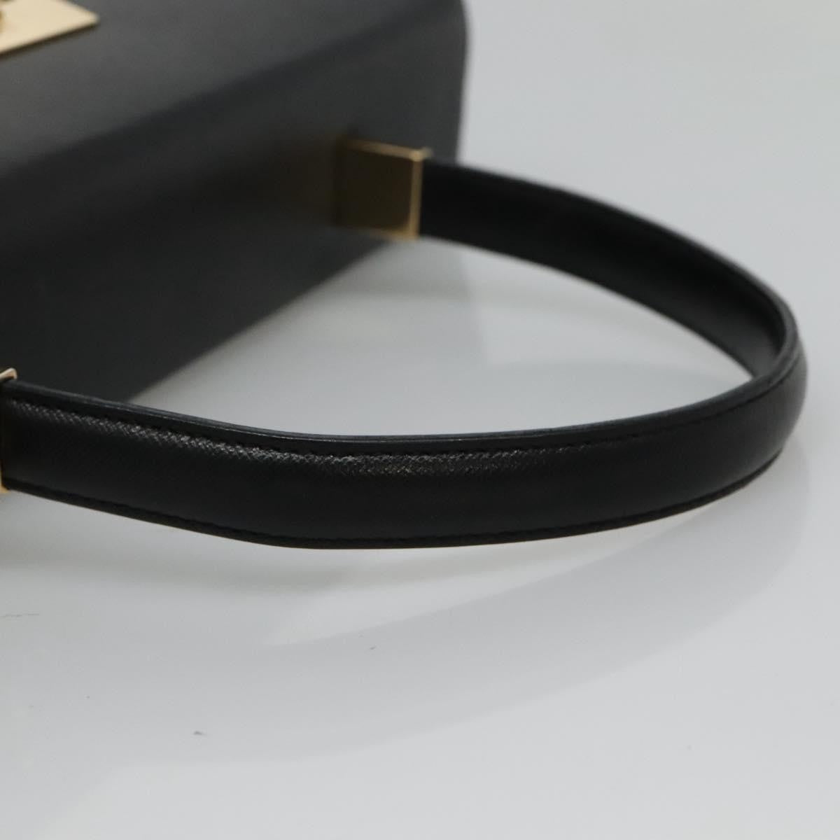 Salvatore Ferragamo Gancini Convertible Top Handle Leather, Black, Leather, Handbag