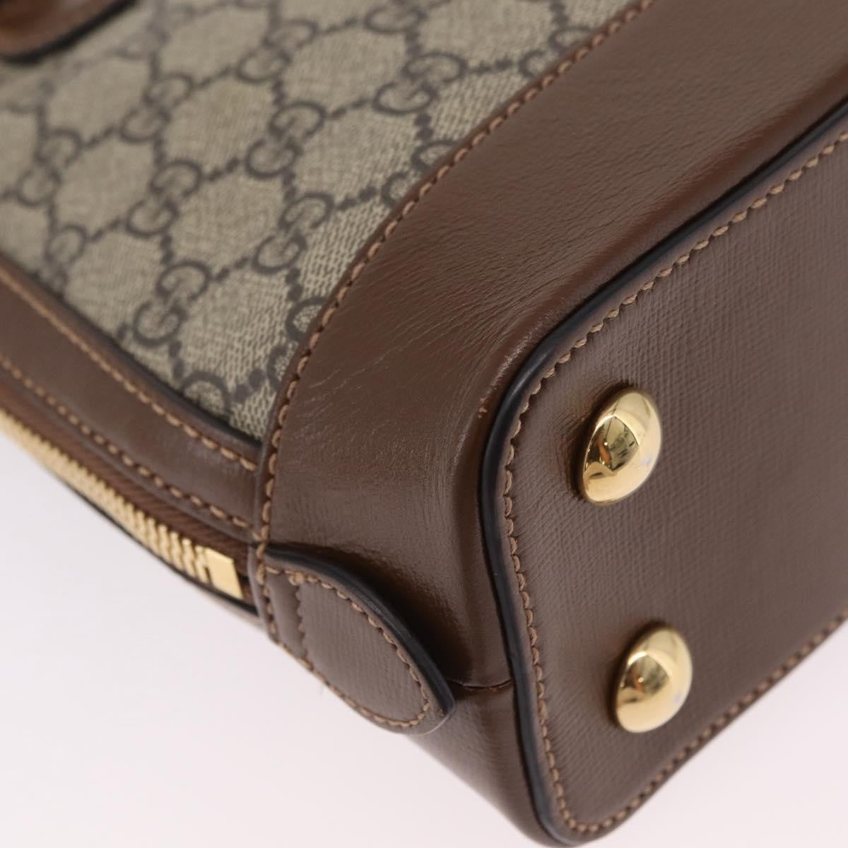 Gucci Horsebit 1955 Top Handle GG Coated Canvas with Leather, Beige, Canvas, Handbag