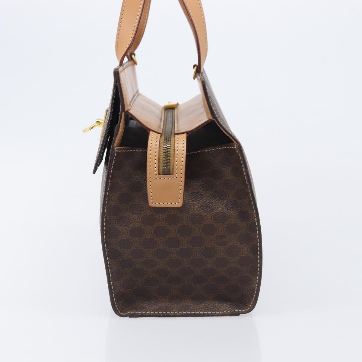 Celine Handbag Canvas, Brown, Canvas, Handbag